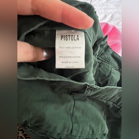 Pistola Kellin High Rise Pleated Trouser Green - Picture 3 of 7